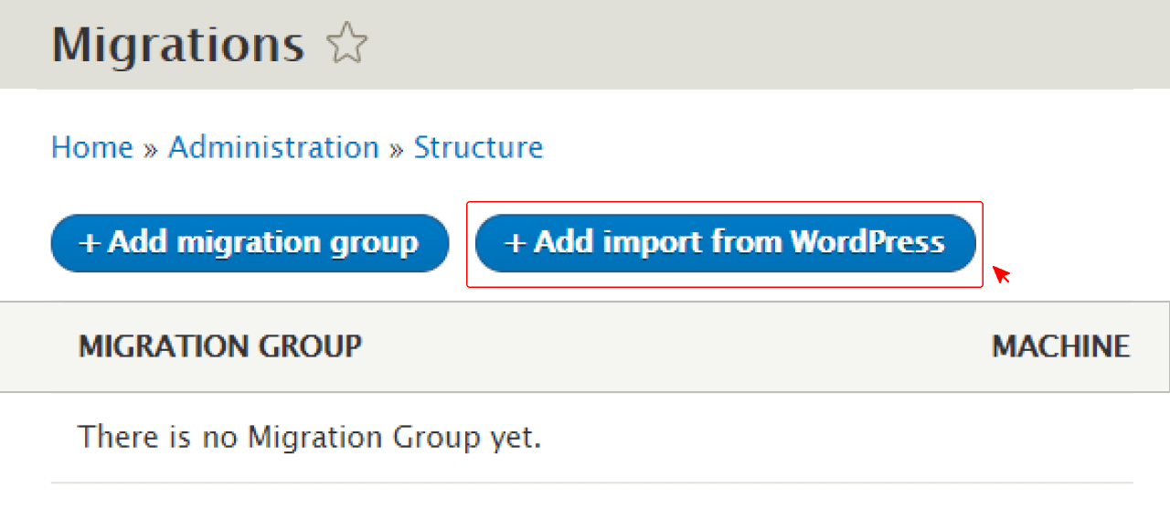 Add import from wordpress