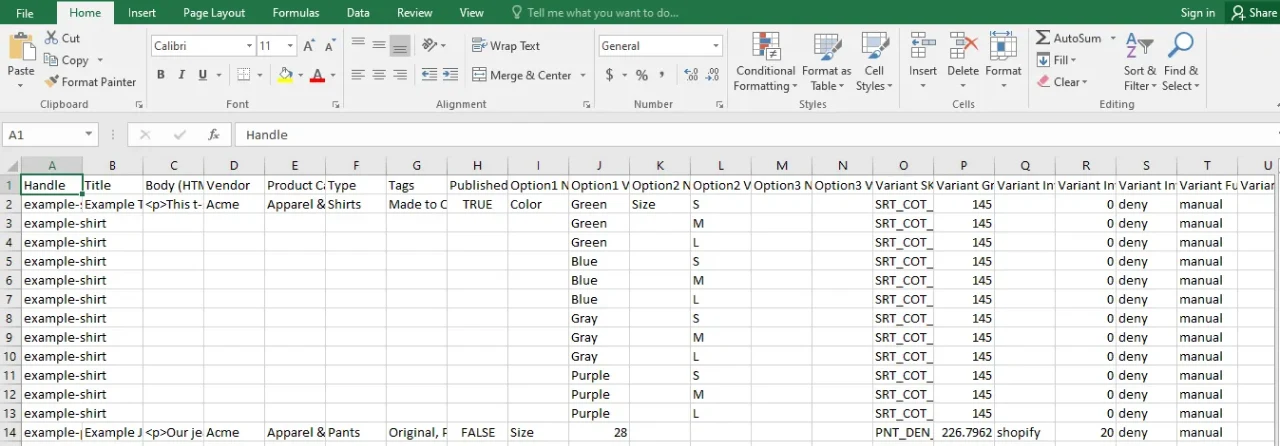 Edit the CSV File