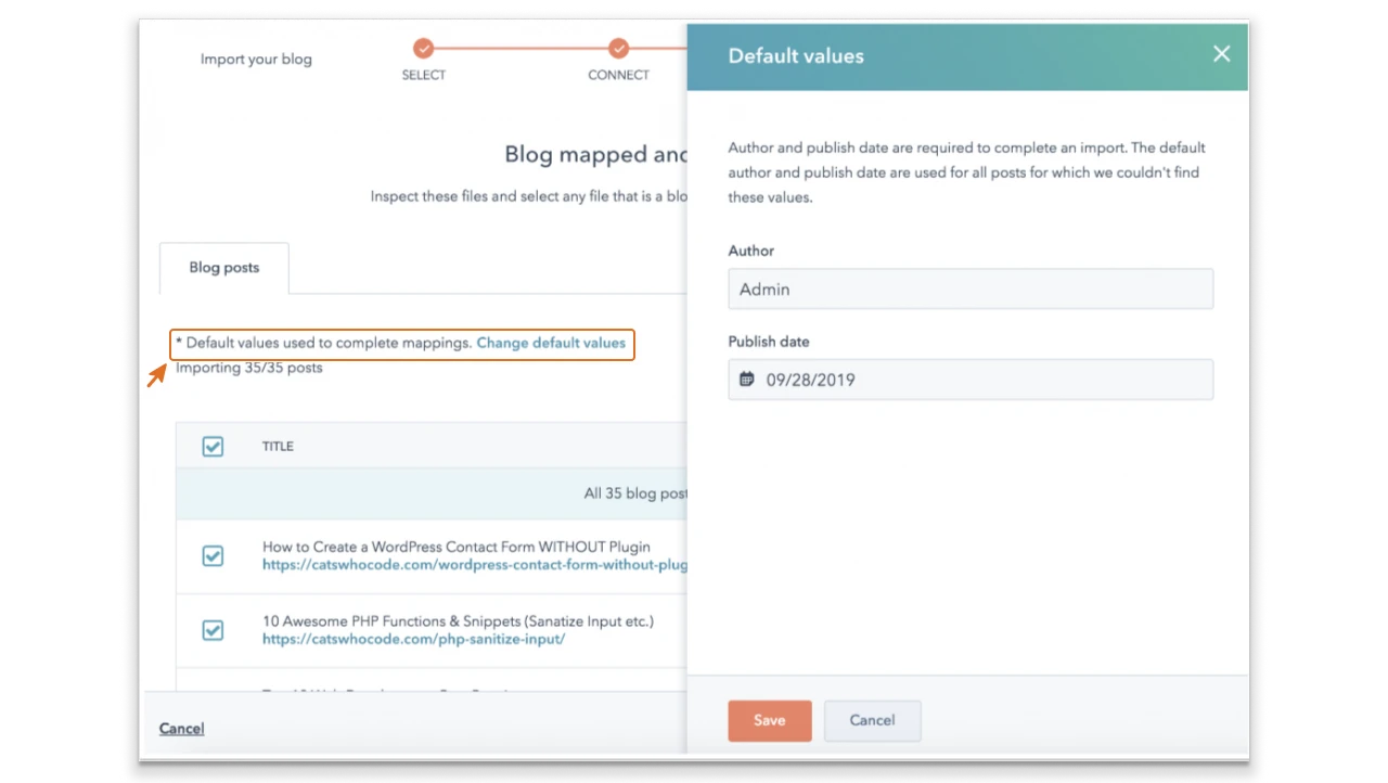 Enter the URL of your blog’s listing page here