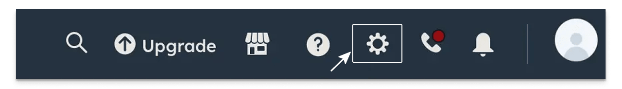 HubSpot account’s navigation bar