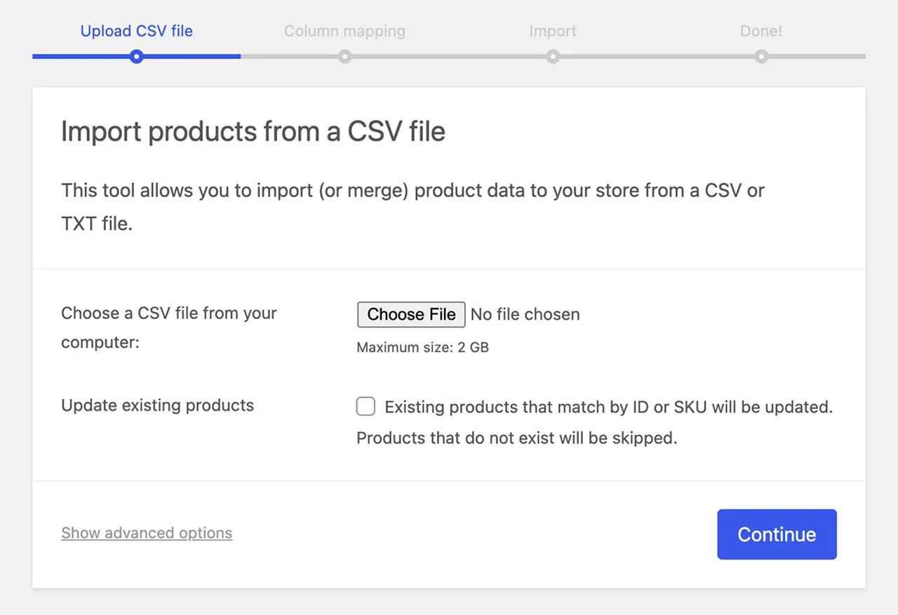 Import to WooCommerce