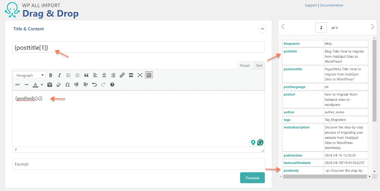 Maintaining Blog Structure from CSV File to WordPress
