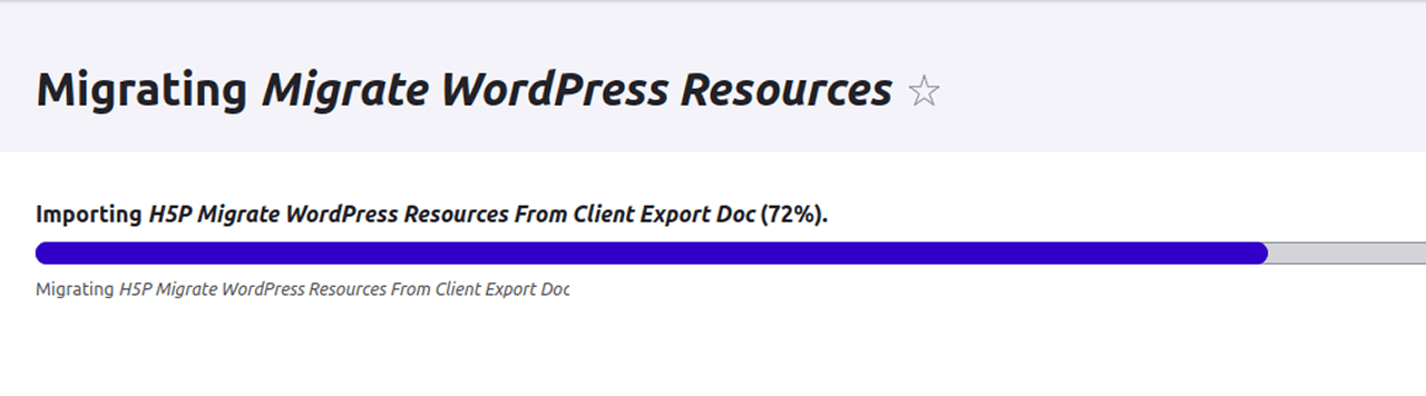 Migrating Migrate WordPress Resources