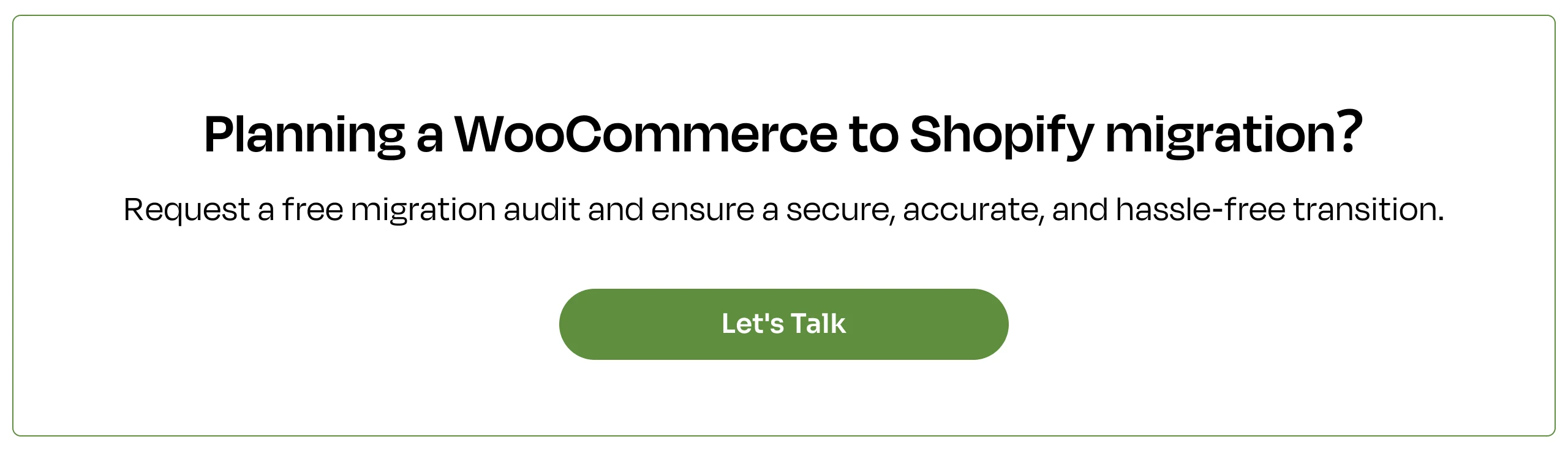 Planning a woocommerce to shopify migration