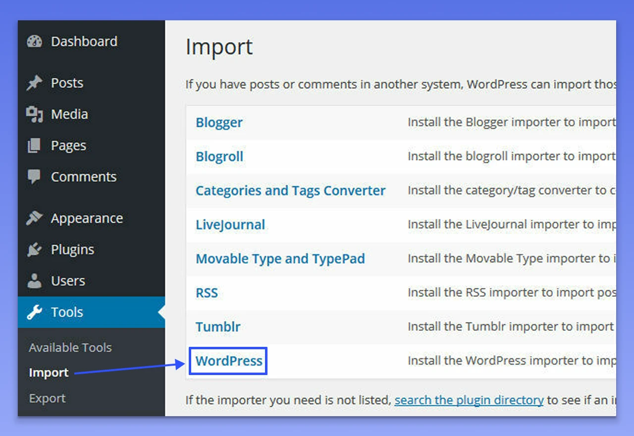 Importing Content Into WordPress