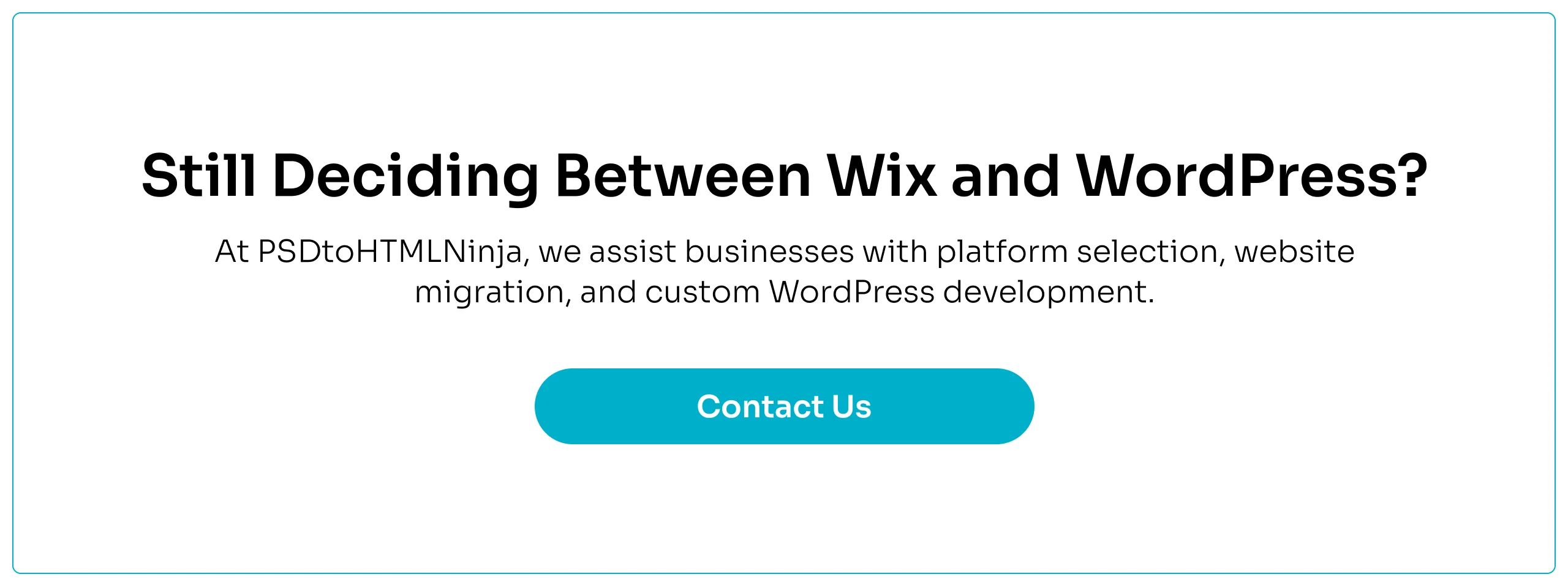 Still deciding between wix and wordpress